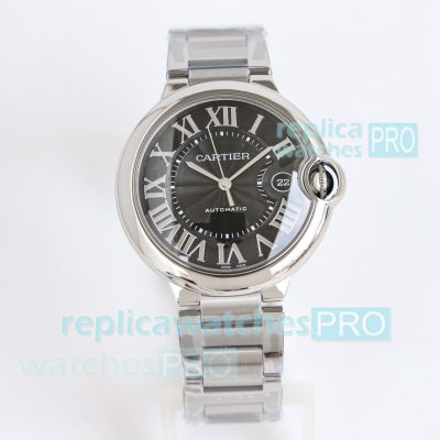 TW Factory Swiss Clone Cartier Ballon Bleu de 40mm Black Roman 2824 Watch 